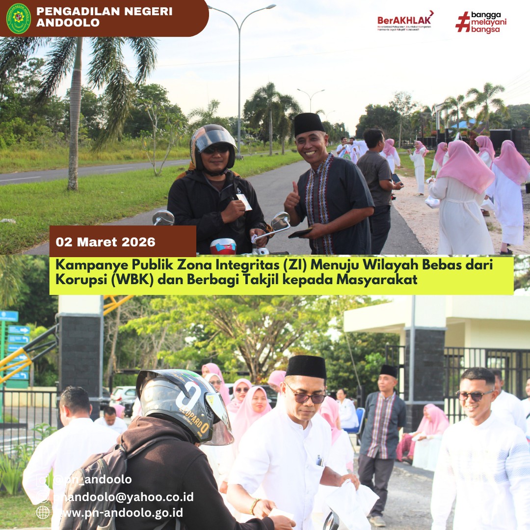 Kampanye Publik Zona Integritas (ZI) Menuju Wilayah Bebas dari Korupsi (WBK)